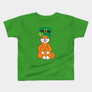 St Paddy Days Funny CAT Kids T-Shirt
